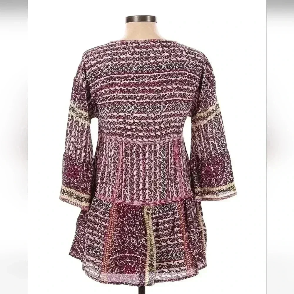 NWOT Anthropologie Maeve Lilyana Tiered Silk Blouse XS - Picture 4 of 7